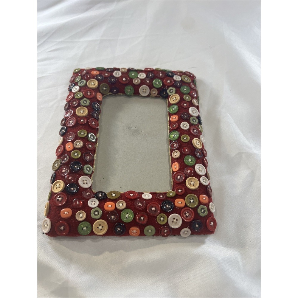 Button Felt Photo‎ Frame 3.5"x5"  Picture Frame